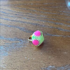 Vibrant Pink and Green Ring